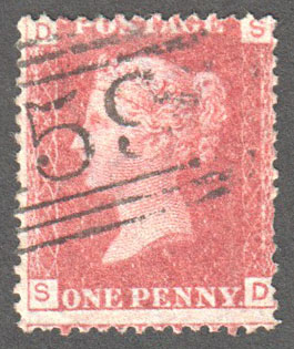 Great Britain Scott 33 Used Plate 111 - SD - Click Image to Close